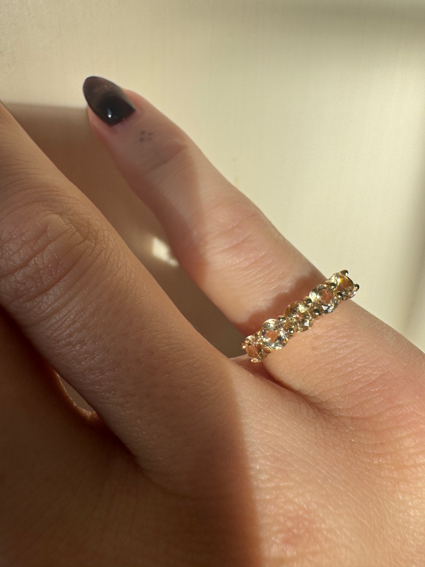 estate 10k yellow gold golden topaz ring