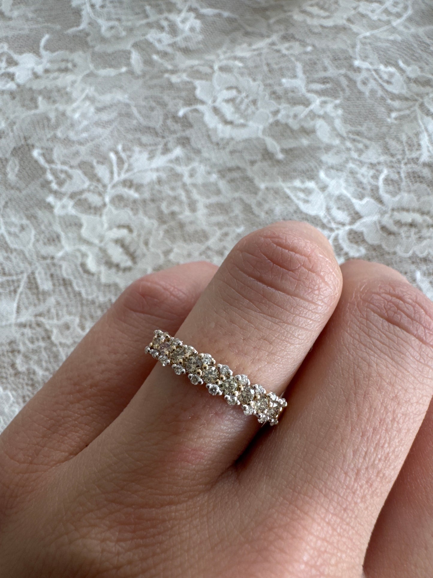 vintage 14k yellow gold diamond ring