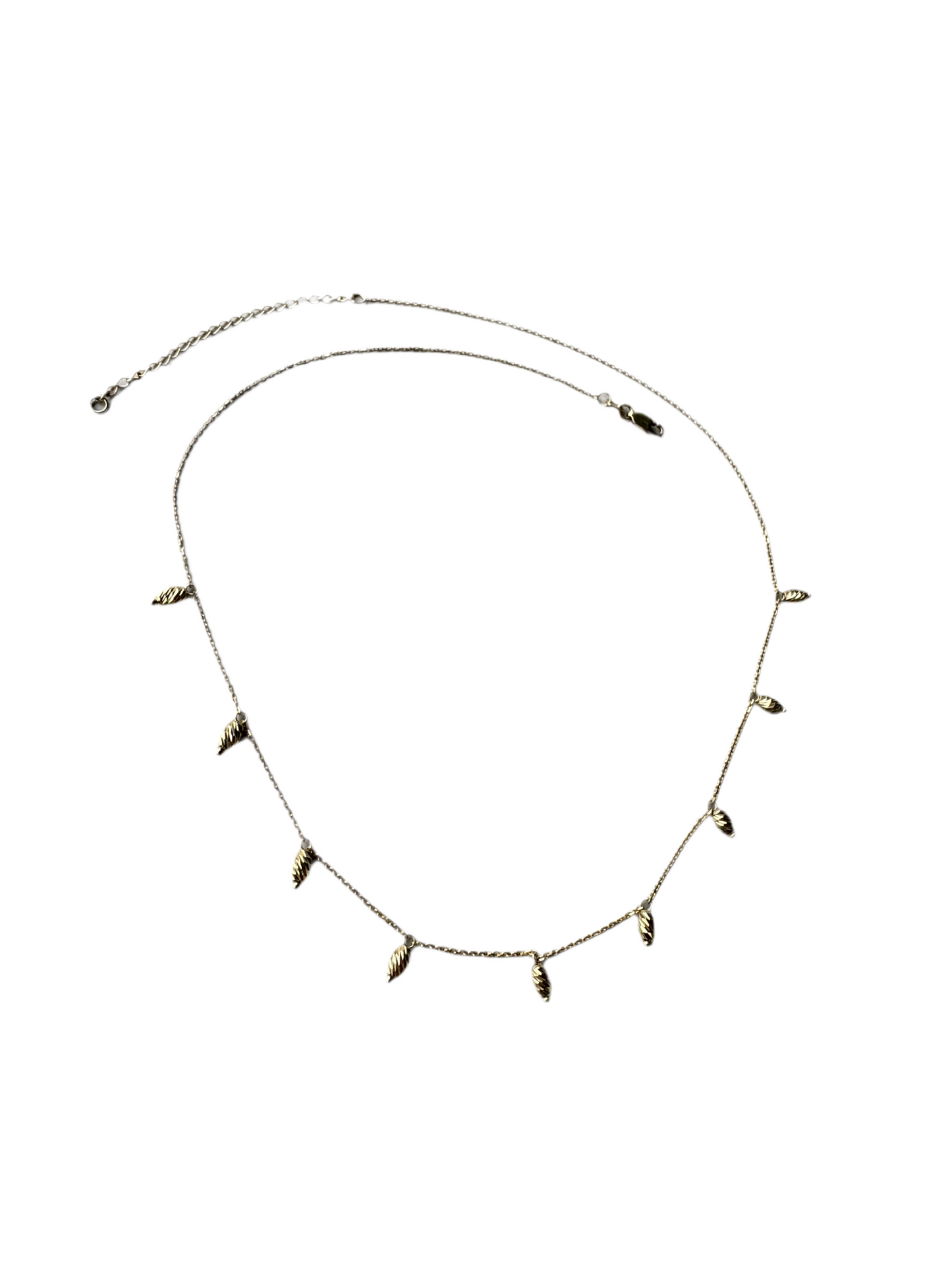 estate 14k yellow gold charm necklace