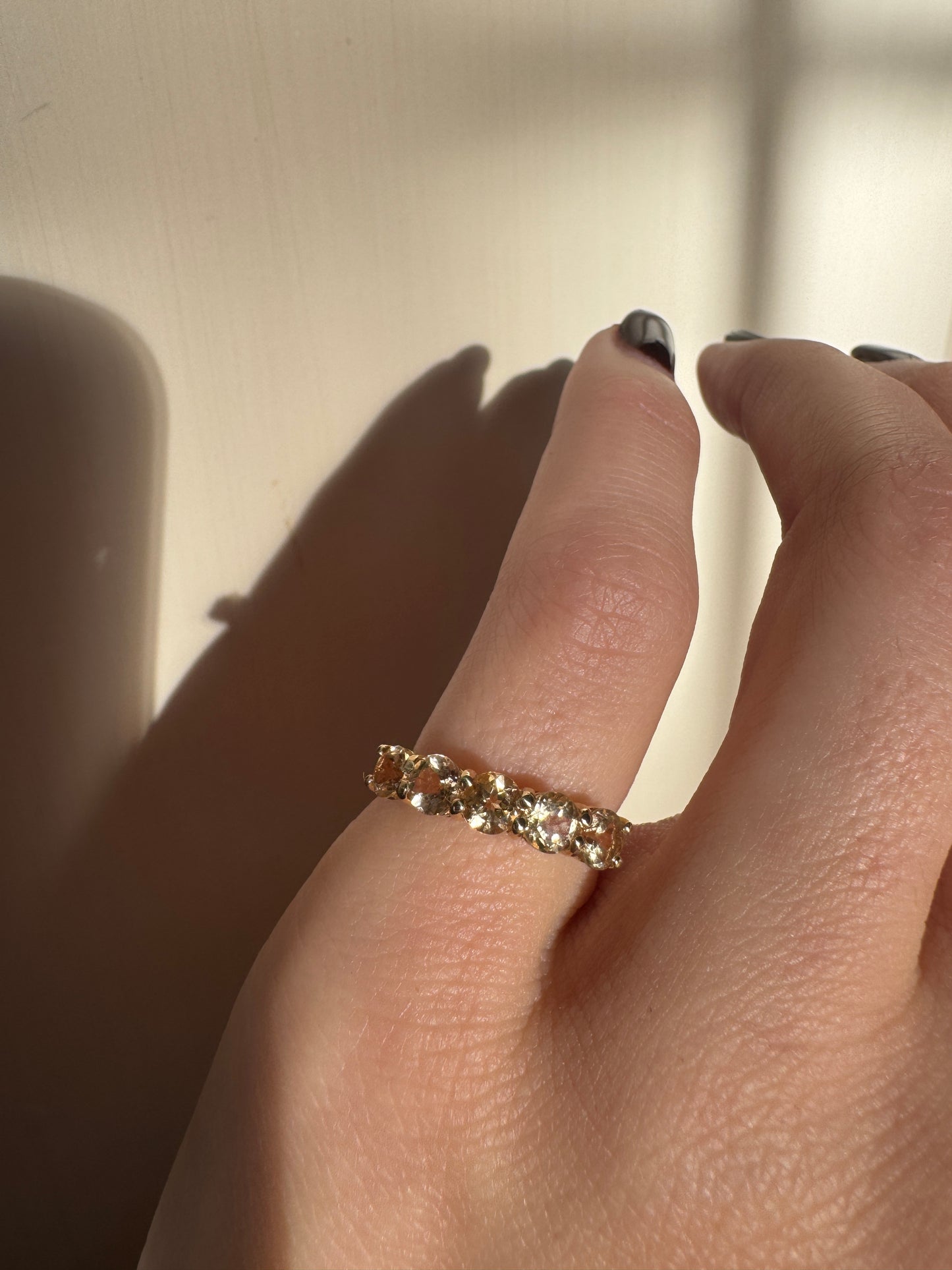 estate 10k yellow gold golden topaz ring