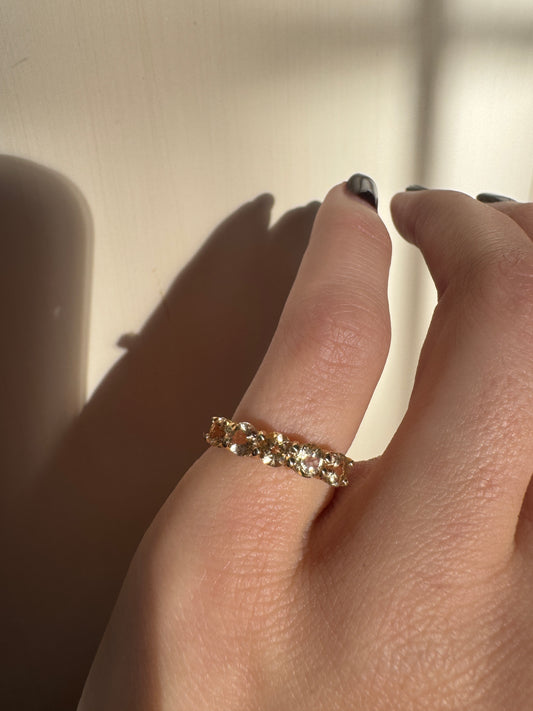 estate 10k yellow gold golden topaz ring